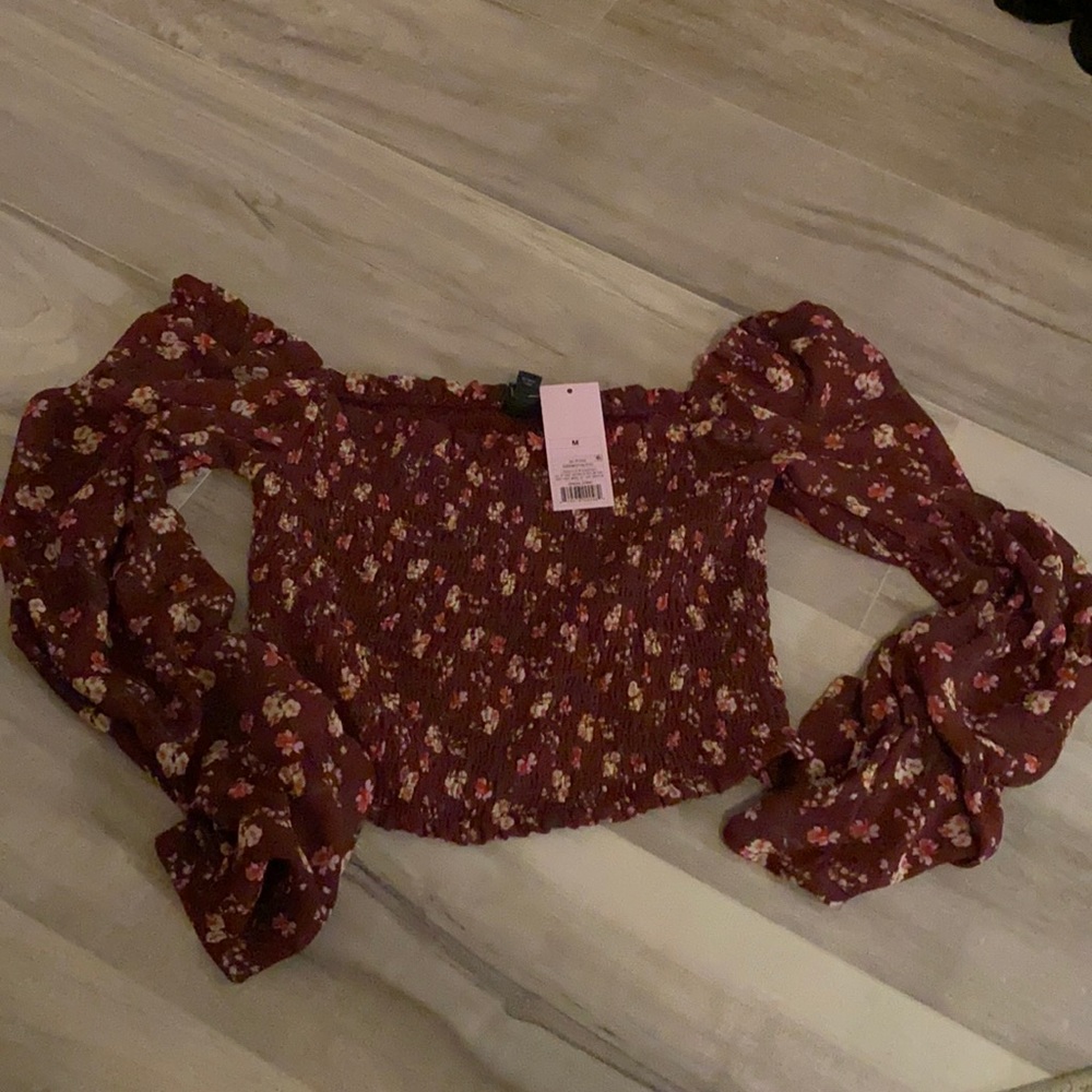 wild fable tube top with flowy sleeves